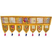 Rastogi Handicrafts Cenefa para colgar en la puerta- diseño étnico de Toran- decoración del hogar- estilo vintage…